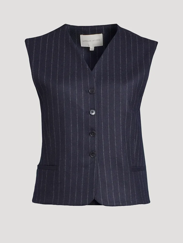 Smith Vest Pinstripe Print