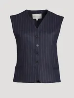 Smith Vest Pinstripe Print