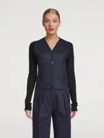 Smith Vest Pinstripe Print