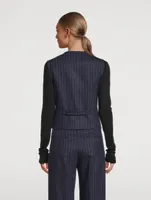 Smith Vest Pinstripe Print