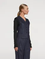 Smith Vest Pinstripe Print