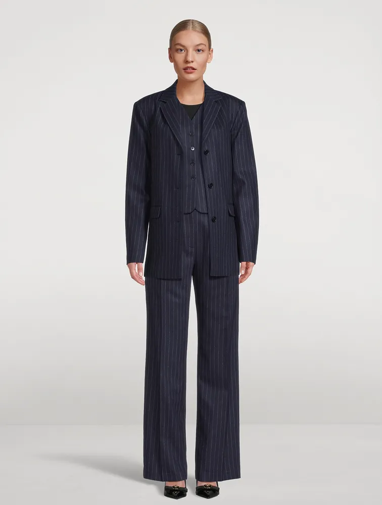 Smith Vest Pinstripe Print