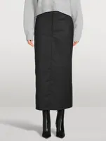 Vato Wool Midi Skirt Stripe Print