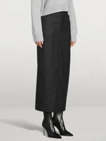 Vato Wool Midi Skirt Stripe Print