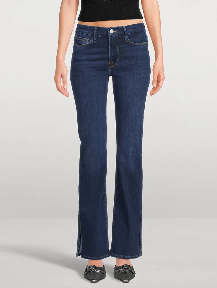 Le Mini Bootcut Jeans With Slit