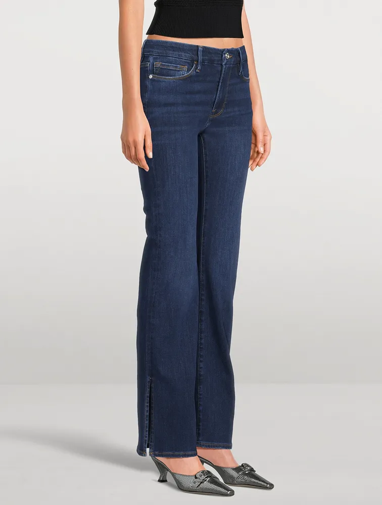 Le Mini Bootcut Jeans With Slit