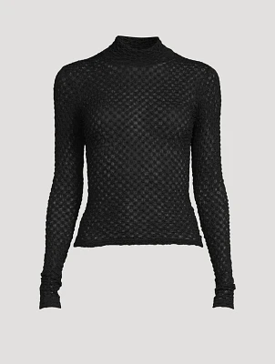 Mesh Lace Turtleneck