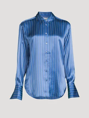 The Standard Silk Shirt Stripe Print