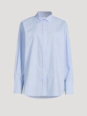 The Oversized Embellished Organic Cotton Shirt