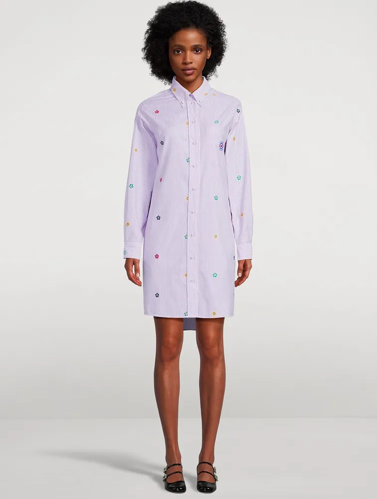 Kenzo Target Shirt Dress Stripe Print