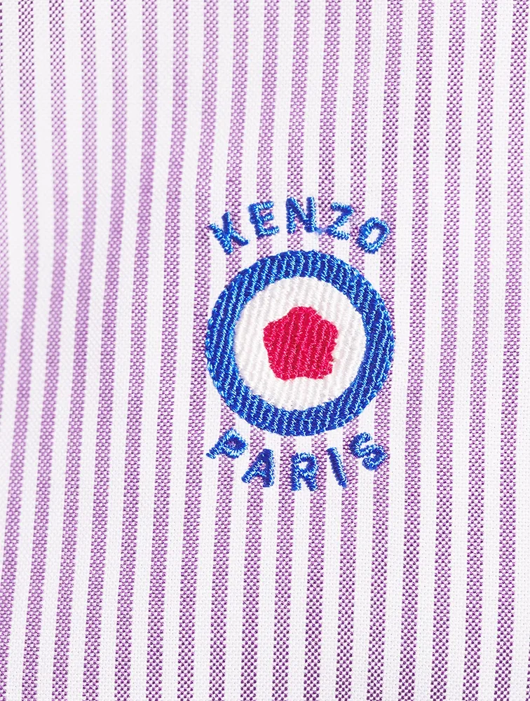Kenzo Target Shirt Dress Stripe Print