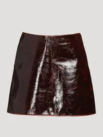 Mirror Wool Mini Skirt