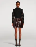 Mirror Wool Mini Skirt