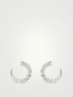 Luna 18K White Gold Wrap Earrings With Diamonds