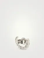 Luna 18K White Gold Wrap Earrings With Diamonds