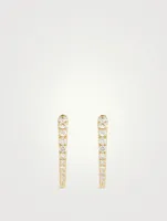 Imperial 18K Gold Diamond Huggie Hoop Earrings