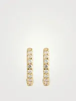 Odessa 18K Gold Huggie Hoop Earrings With Diamonds