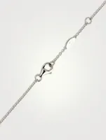 Essentials 18K White Gold Nine-Stone Necklace With Diamonds