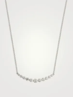 Medium Smile 18K White Gold Necklace With Diamonds