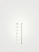 Cadence 18K White Gold Drop Earrings With Diamonds