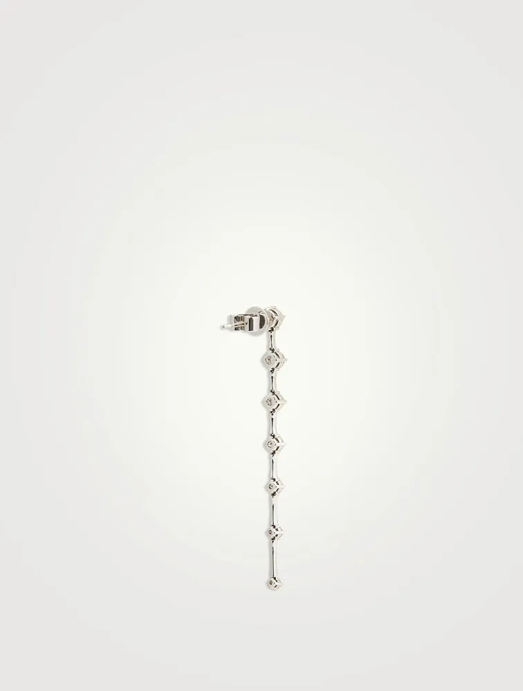 Cadence 18K White Gold Drop Earrings With Diamonds