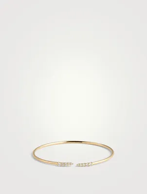 Identity 18K Gold Bangle Bracelet With Diamonds