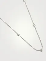 Cascade 18K White Gold Five-Stone Necklace With Diamonds