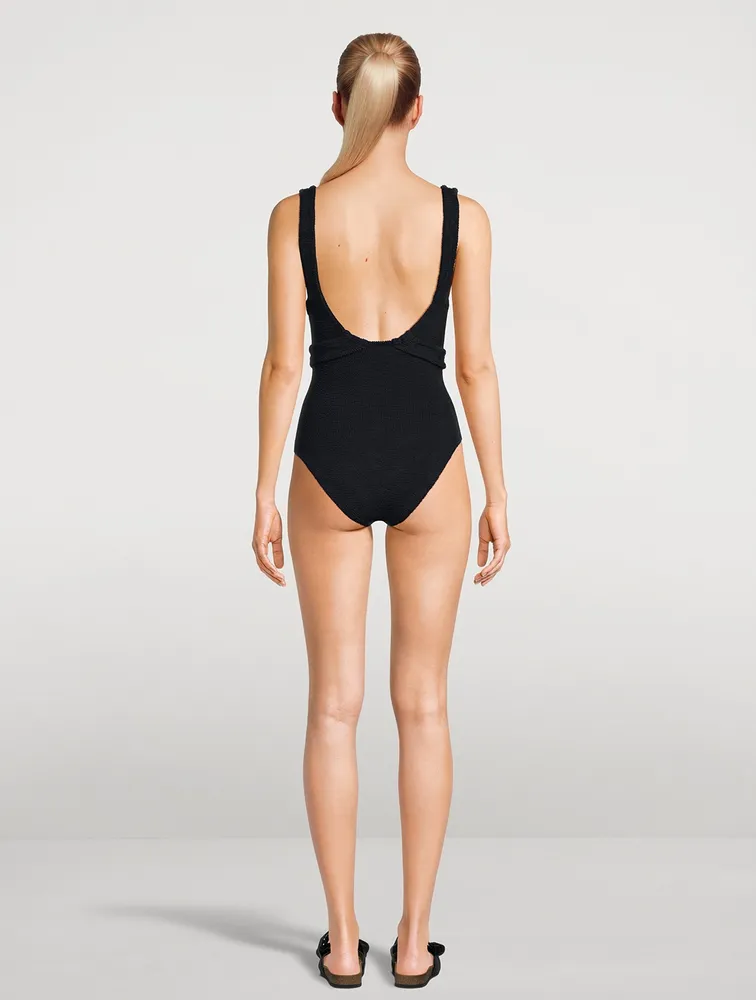 Solitaire Belted One-Piece Swimsuit