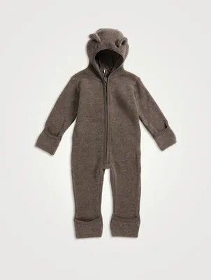 Allie Wool Fleece Hooded Coverall With Ears