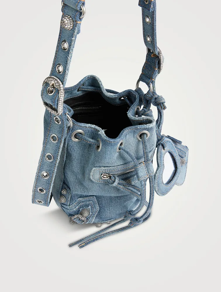 XS Le Cagole Denim Bucket Bag