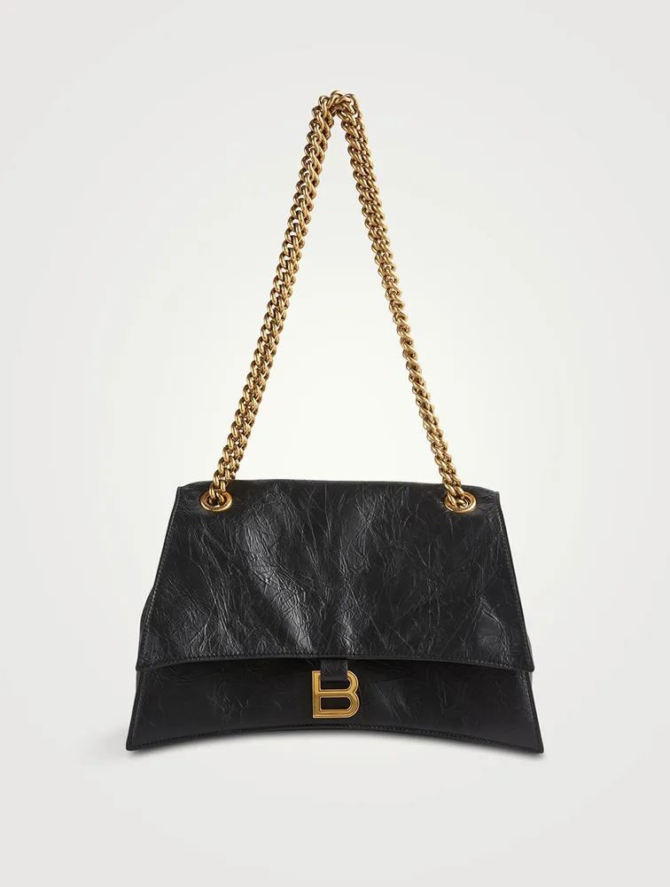 Medium Crush Leather Shoulder Bag