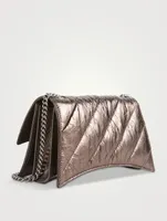 Crush Quilted Metallic Leather Chain Wallet