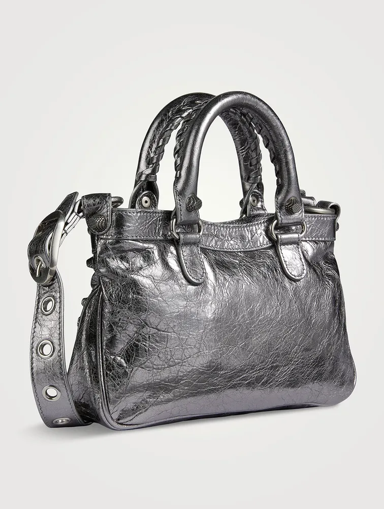 Small Neo Cagole Metallic Leather Tote Bag