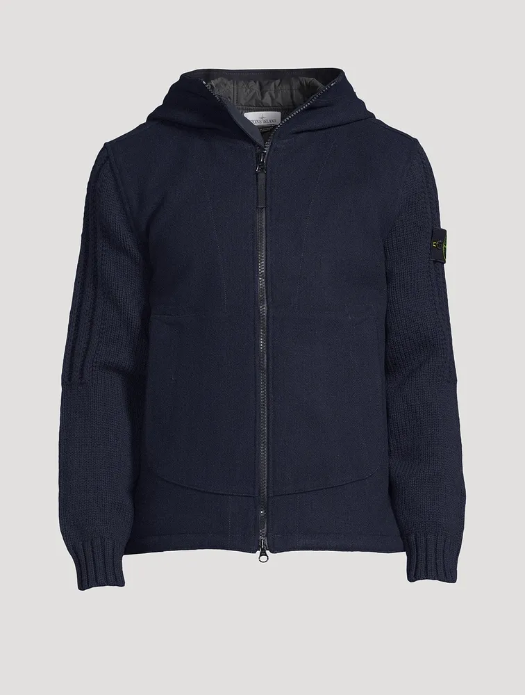 Wool-Blend Hooded Jacket With Primaloft® Insulation