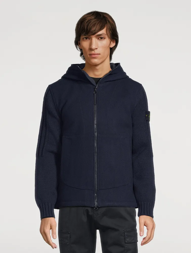 Wool-Blend Hooded Jacket With Primaloft® Insulation