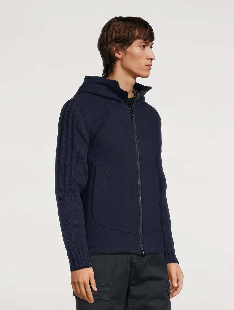 Wool-Blend Hooded Jacket With Primaloft® Insulation