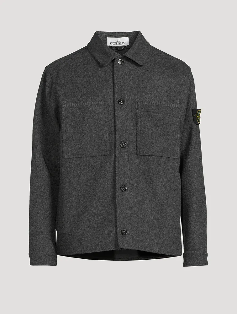 Wool-Blend Overshirt Jacket