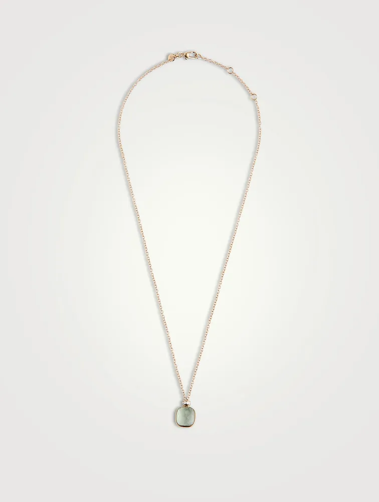 Nudo Pendant Necklace With Prasiolite And Diamonds
