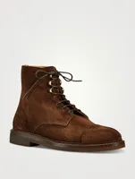 Suede Cap-Toe Boots