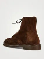 Suede Cap-Toe Boots