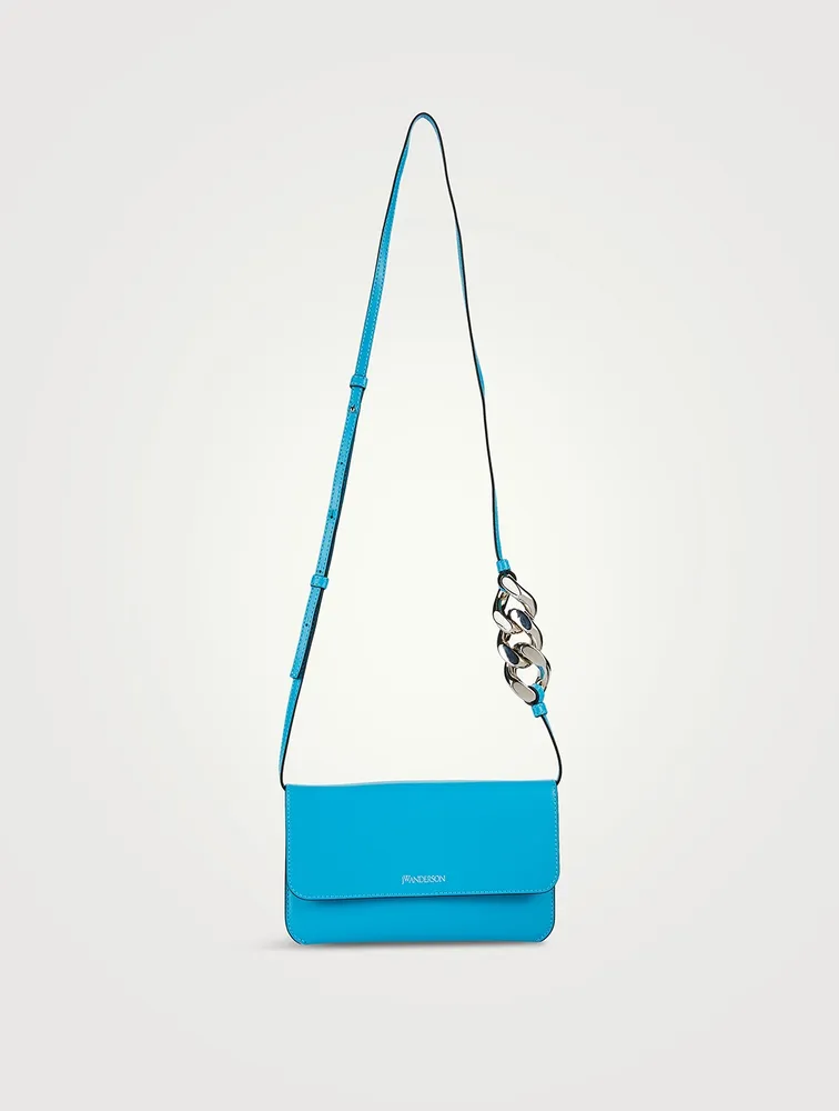 Chain Leather Crossbody Phone Pouch