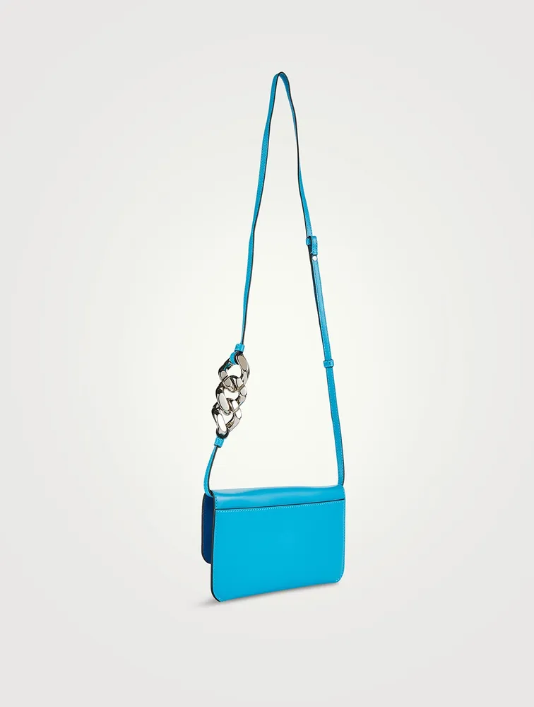 Chain Leather Crossbody Phone Pouch