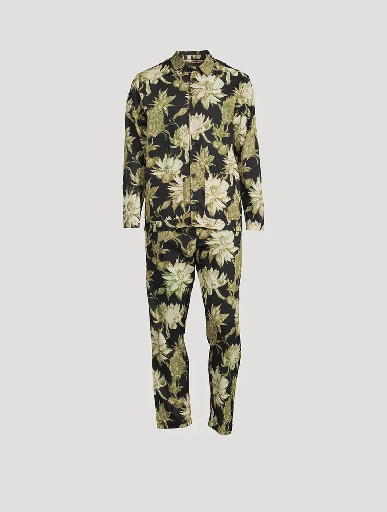 Pocket Pajama Set Night Bloom Print