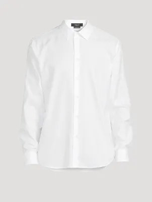 Cotton Shirt Tonal Logo Print