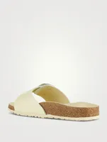 Madrid Big Buckle Leather Slide Sandals