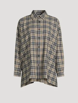 Cotton Shirt Check Print