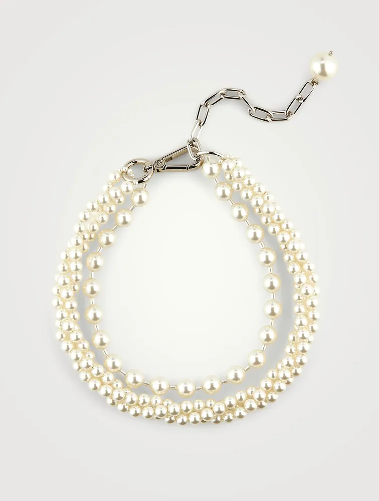 Triple Twisted Faux Pearl Necklace