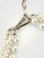 Triple Twisted Faux Pearl Necklace