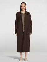 Cashmere Ribbed Knit Coat