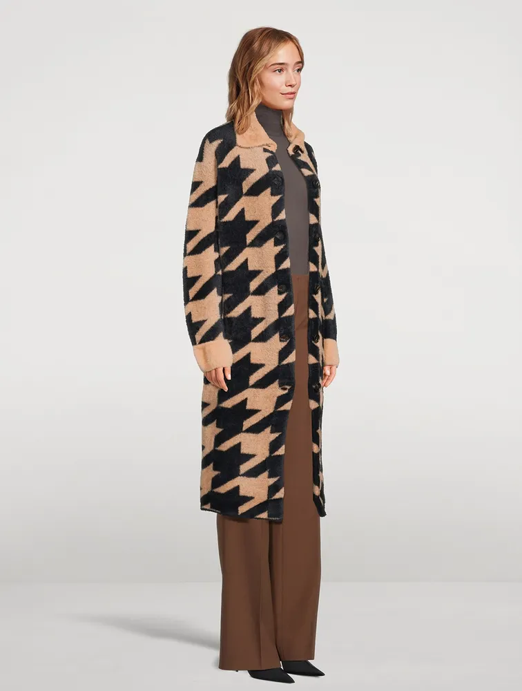 Rory Houndstooth Long Coat